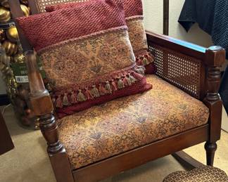 Mission / Arts & Crafts–Inspired Caned Back Rocking Chair