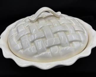 Vintage Bell Ceramics 1976 Hand Made Pie Plate w/ Lid