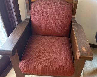 Antique Mission Style Arm Chair