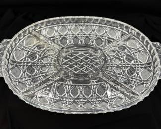 Glass Five Section Relish/ Vegetable Tray