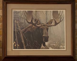 “Bull Moose” by Robert Bateman - 35” x29” Framed