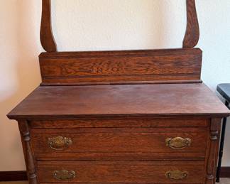 Antique Washstand with Towel Bar