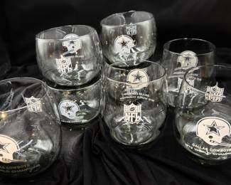 1972 Dallas Cowboys World Champions NFL Roly-Poly Glasses