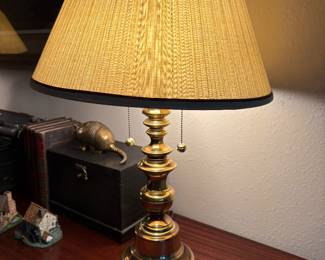 Brass and Ceramic Table Lamps