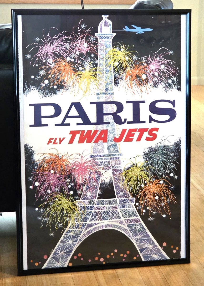 Nine 1960s TWA Airlines Jets Travel Posters