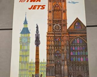 Nine 1960s TWA Jets Airlines posters