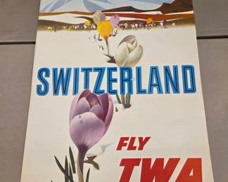 Nine 1960s TWA Jets Airlines posters