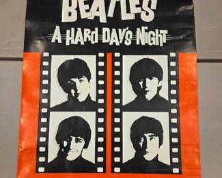 1984 Poster Beatles A Hard Days Night VHS Release