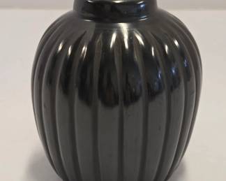 Santa Clara Pottery Melon Jar by Alvin Baca