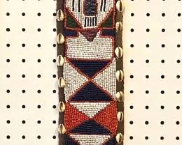 46" African Yoruba Tribe Nigeria Beaded Bante Sash