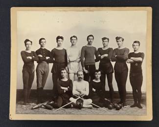1890s Photograph Fencing Team Upper Iowa University Fayette Iowa
