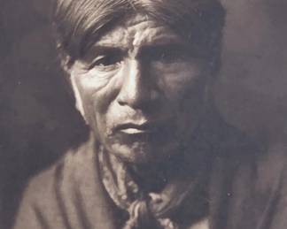Photogravure by Edward S. Curtis "Joseph Head Pima"