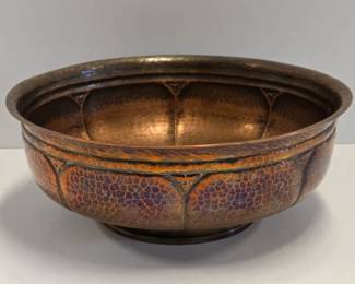 Roycroft hammered copper bowl