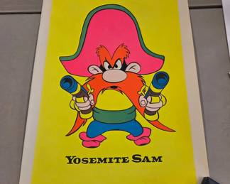 1960s Warner Bros W2 Yosemite Sam Day Glo Poster