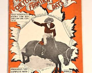 1925 Cheyenne Frontier Days Program with famous cowgirl Mabel Strickland on the cover