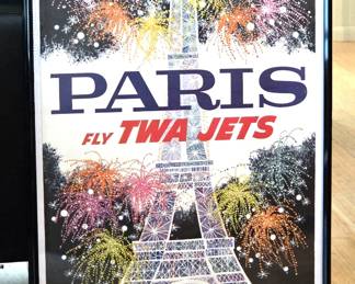 Nine 1960s TWA Airlines Jets Travel Posters