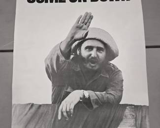 1969 Kanrom Inc Fidel Castro Come On Down Political Satire Poster