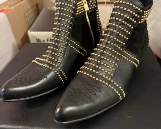Annie Bing Black Leather Ankle boots