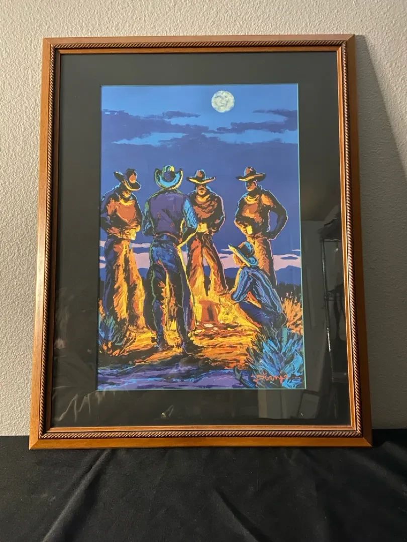 Vibrant Larry Pirnie Framed Print 2001 LA Designs Missoula MT