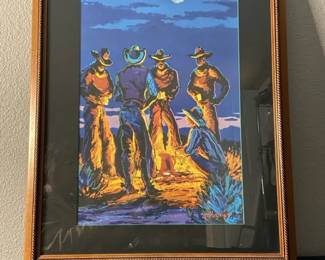 Vibrant Larry Pirnie Framed Print 2001 LA Designs Missoula MT