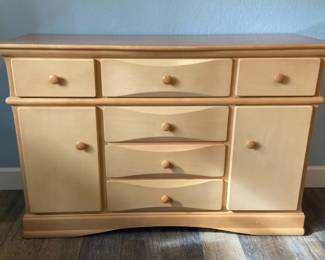 Light Wooden TwoTone Childrens Dresser