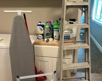 Laundry Chemicals With 6 Ladder Drying Rack And Ironing Board