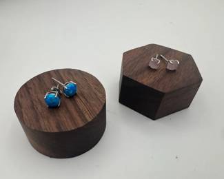 Sterling Silver Earrings With Opalite