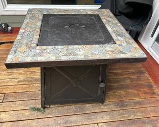 Outdoor Propane Fireplace With Cover
