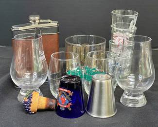 Barware Featuring Sports Shot Glasses Flask And More