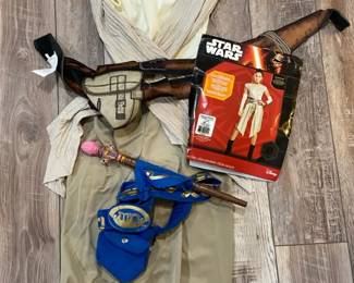 Star Wars Rey Costume Adult M  Wand With Pouch
