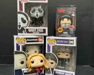 Funko Pops Featuring Wednesday Halloween Ghost Face  Stranger Things