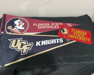 College Football UCF  Florida State Collectible Pennants With Plastic License Plate