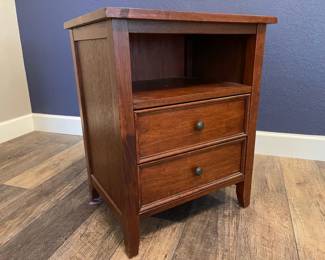 Wooden Bedside Table  2 Drawers