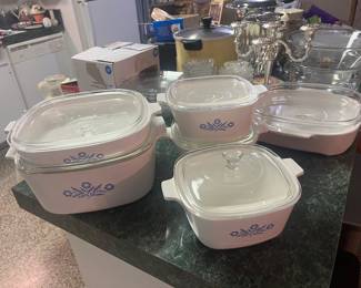 Cornflower blue corningware