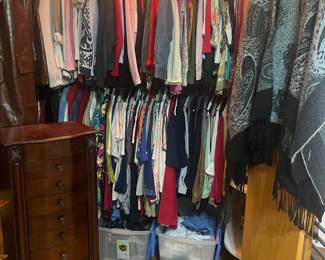 Jewelry armoire, women’s apparel 