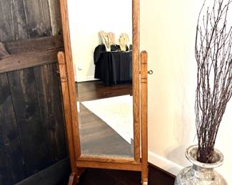 Amish style cheval mirror