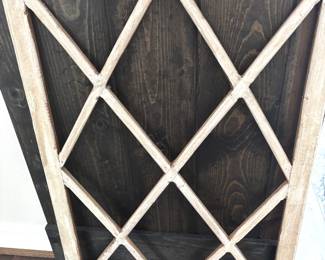 Wood lattice wall hanging