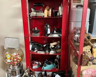 Lance cabinet loaded with toy irons that work