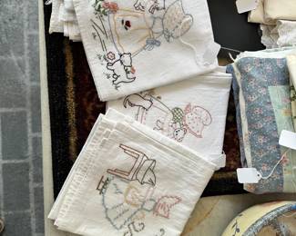 Miscellaneous embroidered items