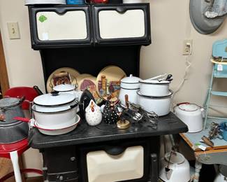 Cast iron wood burning stove