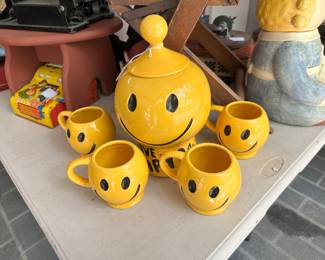 McCoy Pottery "Have a Happy Day" smiley face cookie jar