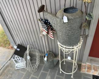 Watering cans and outdoor items