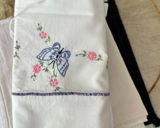 Vintage embroidered pillowcases