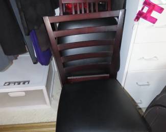 Four folding chairs.