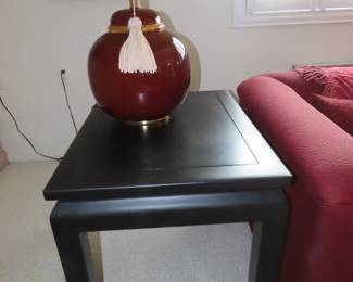 Asian end table and table lamp.