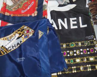 Chanel silk scarves.