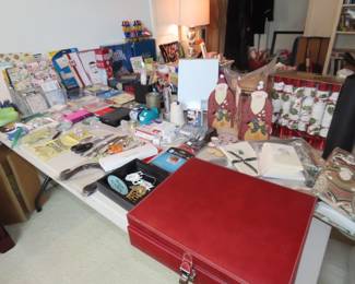 Christmas, candles, games and staionery.