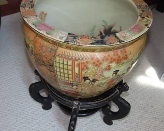 Asian koi bowl/planter.