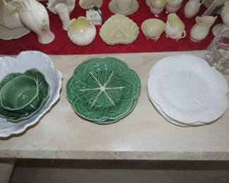 Bordallo Pinheiro cabbage plates.