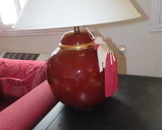 One of three table lamps